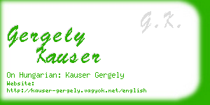 gergely kauser business card